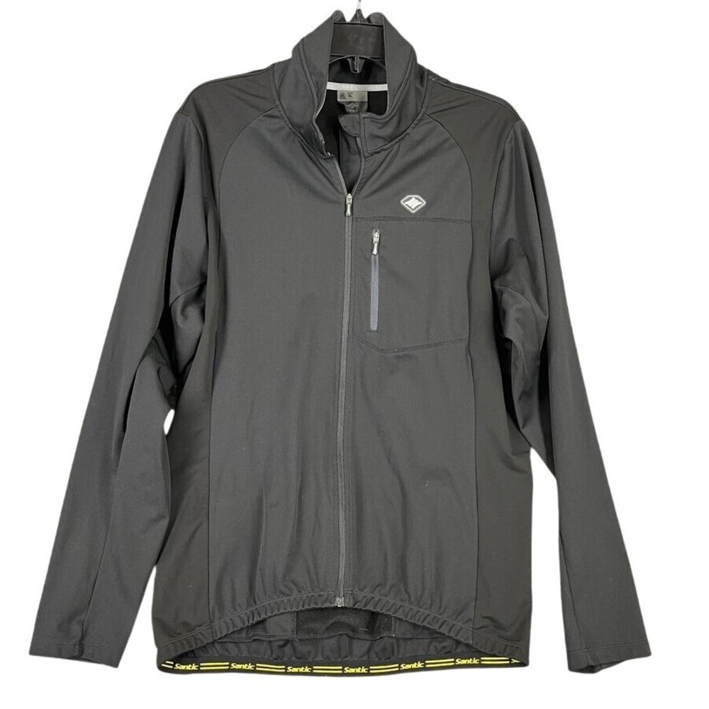 Santic Cycling Jacket Men XL‎ Performance Road Bike Training Zip Wind Shell